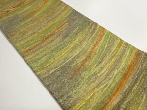 ふくれ織変わり横段模様織出し全通袋帯